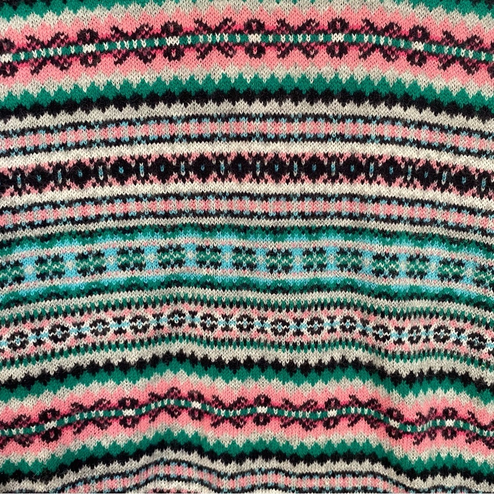 Talbots Wool Blend Fair Isle Crew Neck Sweater - Picture 5 of 6